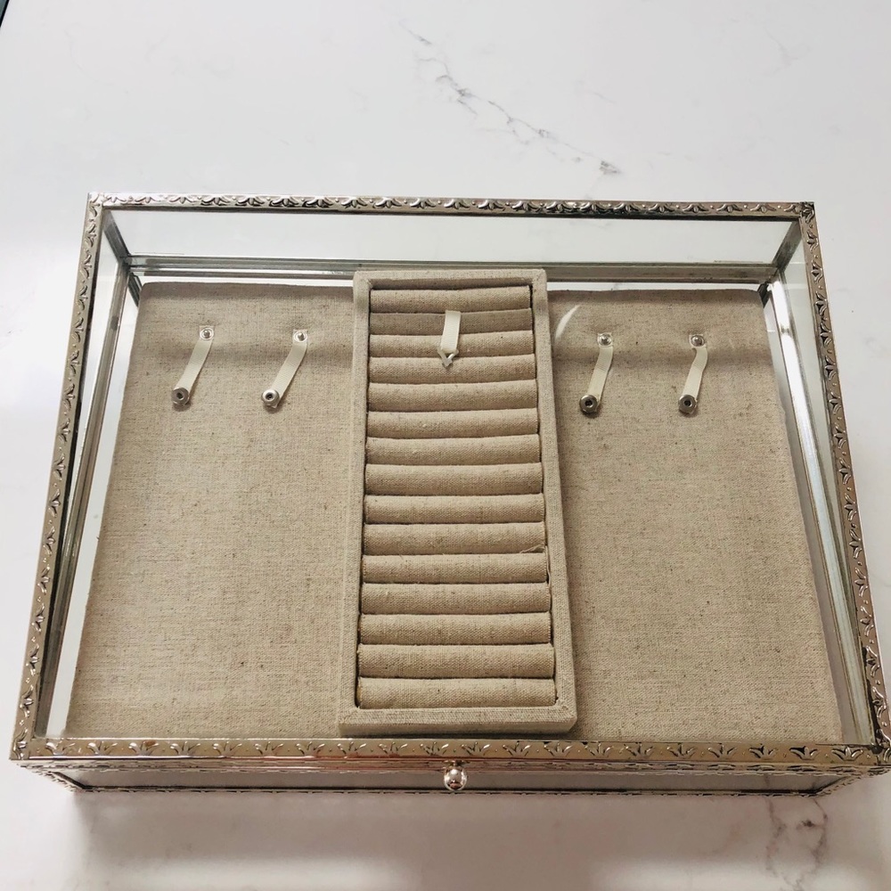 Pottery Barn Glass Jewelry Box
